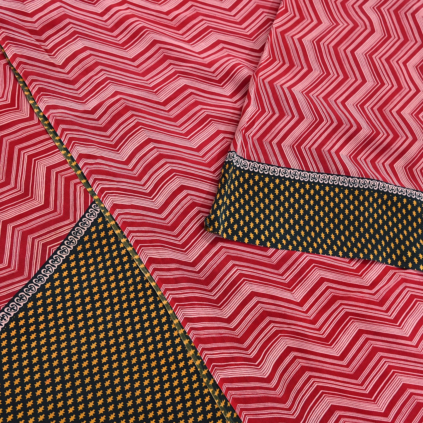 Indian Vintage Sari Maroon Pure Crepe Silk Block Printed Saree 5yard Sewing Quilting Floral Soft Craft Fabric Wrap