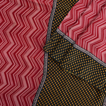 Indian Vintage Sari Maroon Pure Crepe Silk Block Printed Saree 5yard Sewing Quilting Floral Soft Craft Fabric Wrap