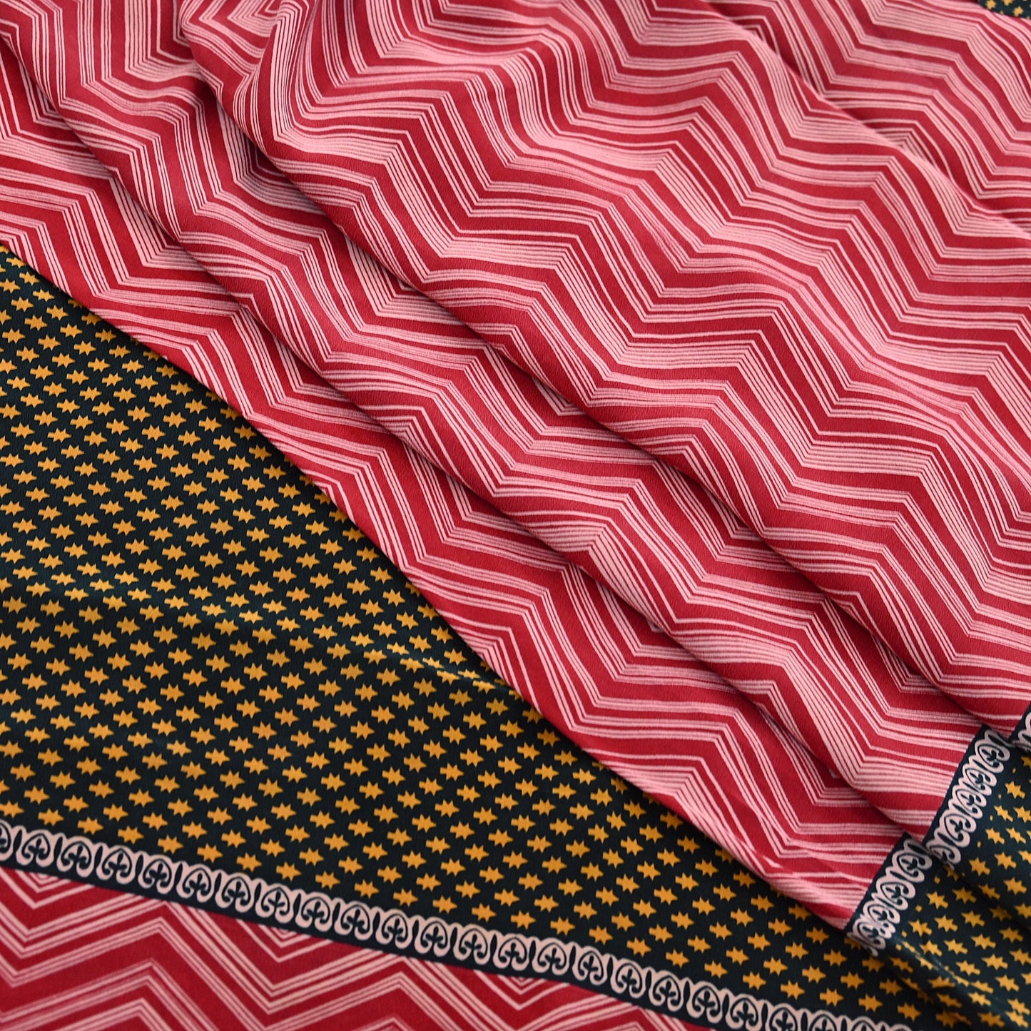 Indian Vintage Sari Maroon Pure Crepe Silk Block Printed Saree 5yard Sewing Quilting Floral Soft Craft Fabric Wrap