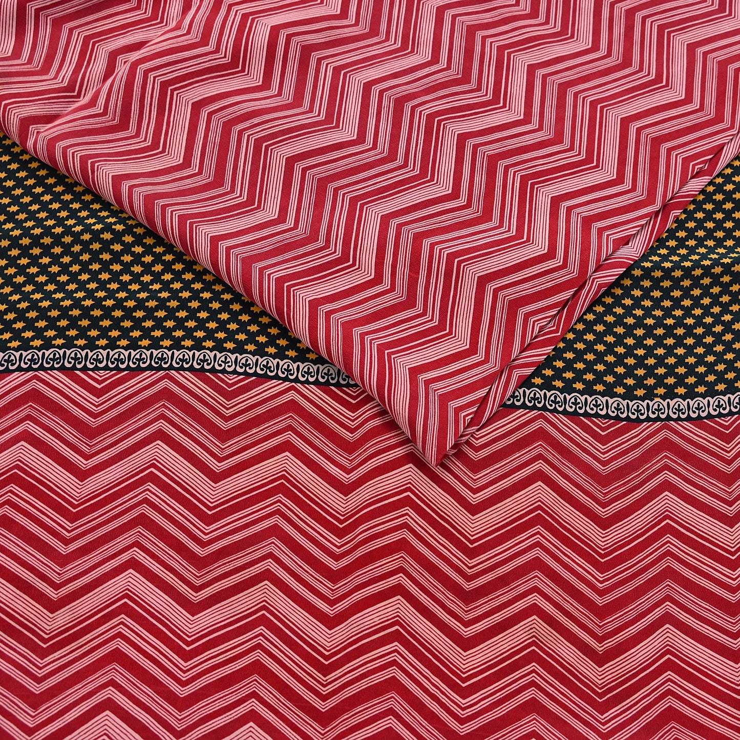 Indian Vintage Sari Maroon Pure Crepe Silk Block Printed Saree 5yard Sewing Quilting Floral Soft Craft Fabric Wrap