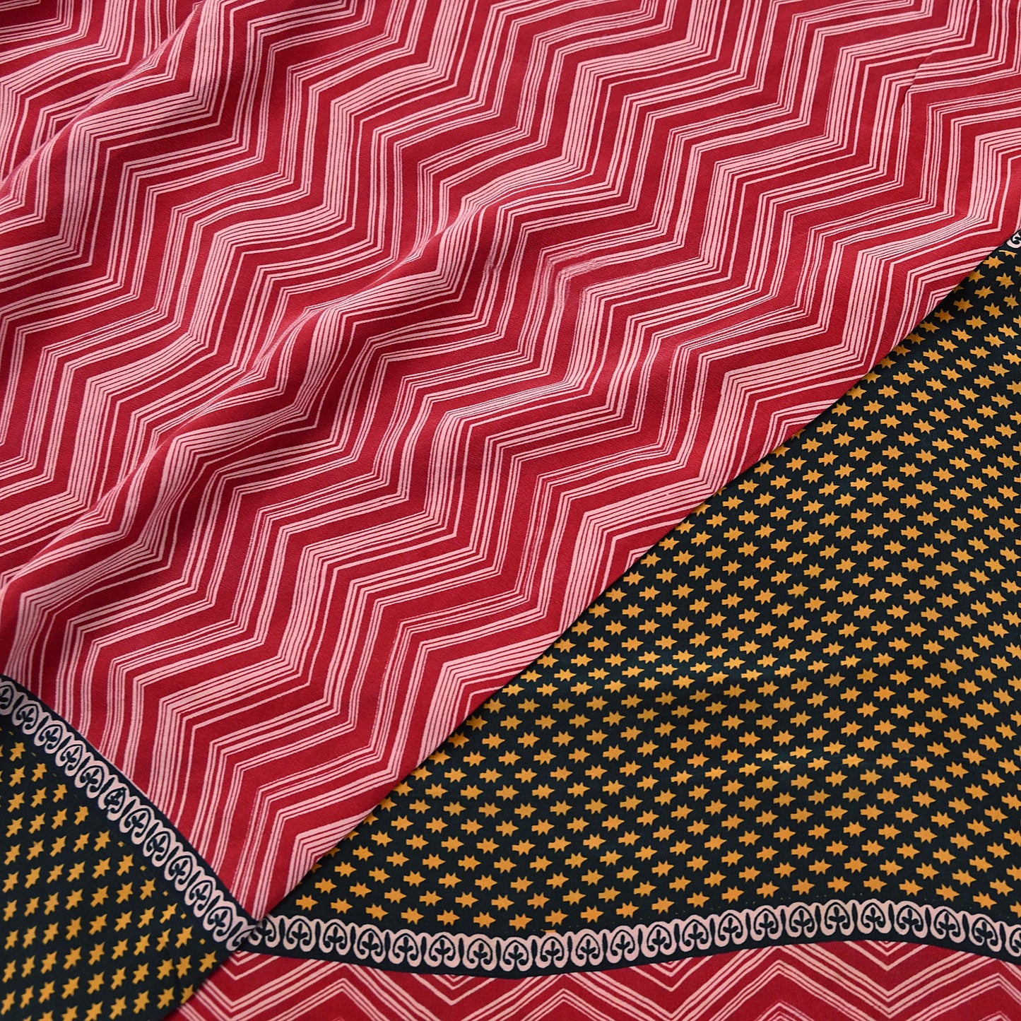 Indian Vintage Sari Maroon Pure Crepe Silk Block Printed Saree 5yard Sewing Quilting Floral Soft Craft Fabric Wrap