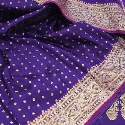 Indian Vintage Sari Pink & Purple Heavy Wedding Artificial Silk Woven Brocade Banarasi Sarees Ethnic Zari 5Yd Dress Making Bollywood Sari