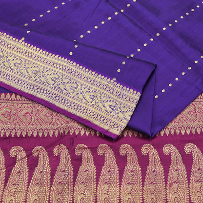 Indian Vintage Sari Pink & Purple Heavy Wedding Artificial Silk Woven Brocade Banarasi Sarees Ethnic Zari 5Yd Dress Making Bollywood Sari