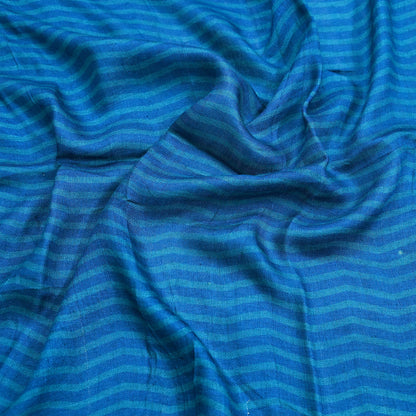 Vintage Blue Stole Pure Wool Printed Dupatta Scarf Shawl Wrap Floral Long Winter Scarf for Women, Hijab, Christmas Gift