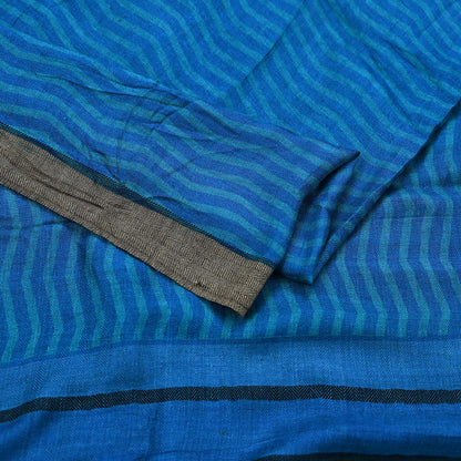 Vintage Blue Stole Pure Wool Printed Dupatta Scarf Shawl Wrap Floral Long Winter Scarf for Women, Hijab, Christmas Gift