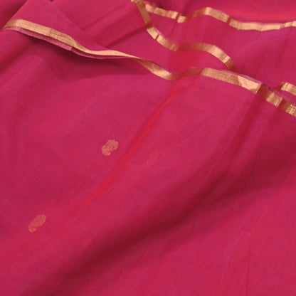 Indian Vintage Sari Pink & Orange Hand Woven Printed Sari 100% Pure Silk Sarees Craft Fabric 5yd Soft Zari Dress making Quilting Used