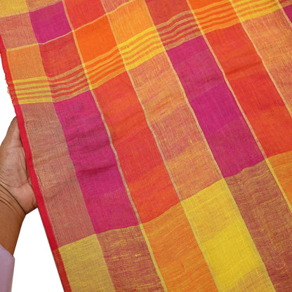 Indian Vintage Sari Multi Pure Cotton Hand Woven Sarees Craft Fabric 5yd Ethnic Floral Crafting Upcycle Quilting Dress Making