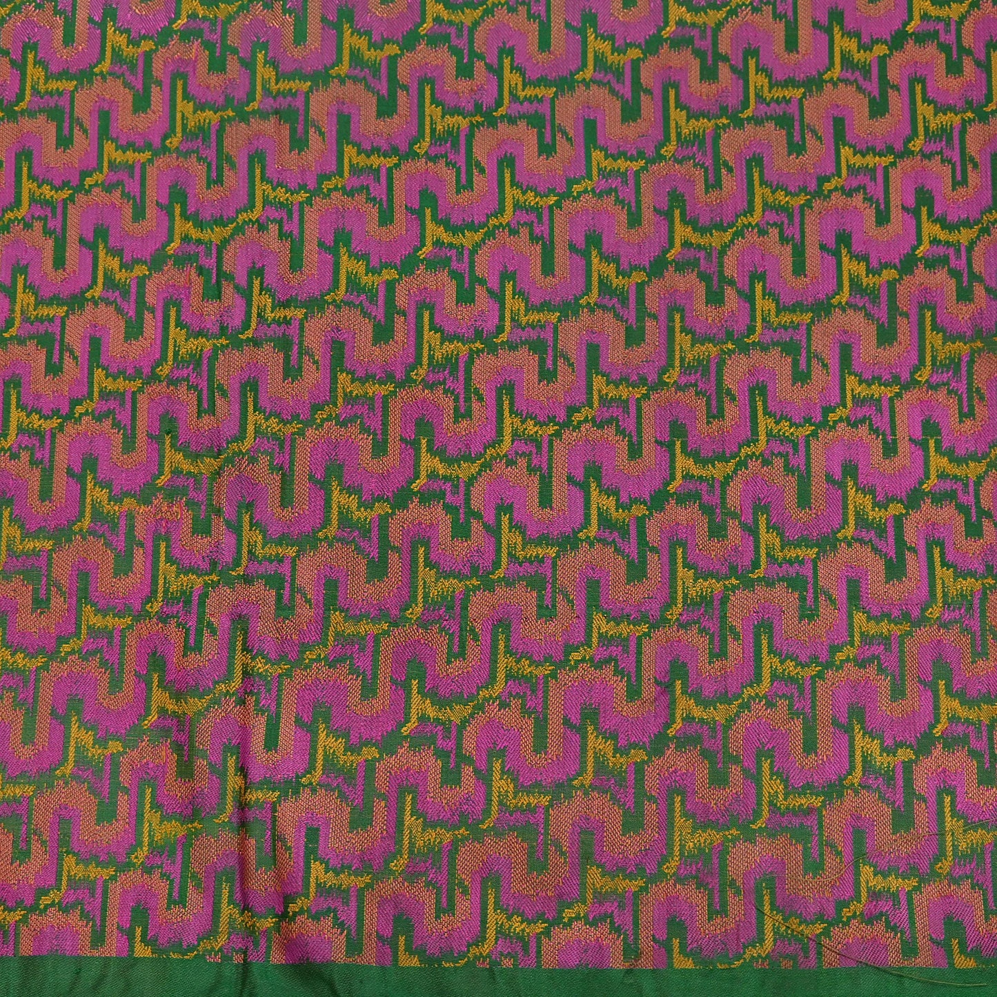 Vintage Green Banarasi Silk Saree Pure Satin Silk Handwoven Tanchoi Fabric with Paisley Weave 5 Yard Dressmaking Craft Material