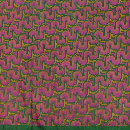 Vintage Green Banarasi Silk Saree Pure Satin Silk Handwoven Tanchoi Fabric with Paisley Weave 5 Yard Dressmaking Craft Material