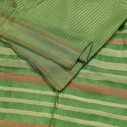 Indian Vintage Heavy Sari Green Pure Khadi Silk Handloom Saree Craft Fabric 5yd Ethnic Wear Dress making For Crafting Quilting
