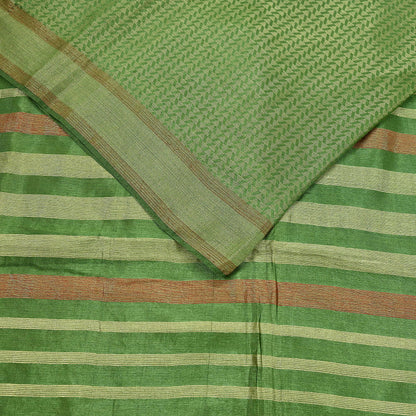 Indian Vintage Heavy Sari Green Pure Khadi Silk Handloom Saree Craft Fabric 5yd Ethnic Wear Dress making For Crafting Quilting