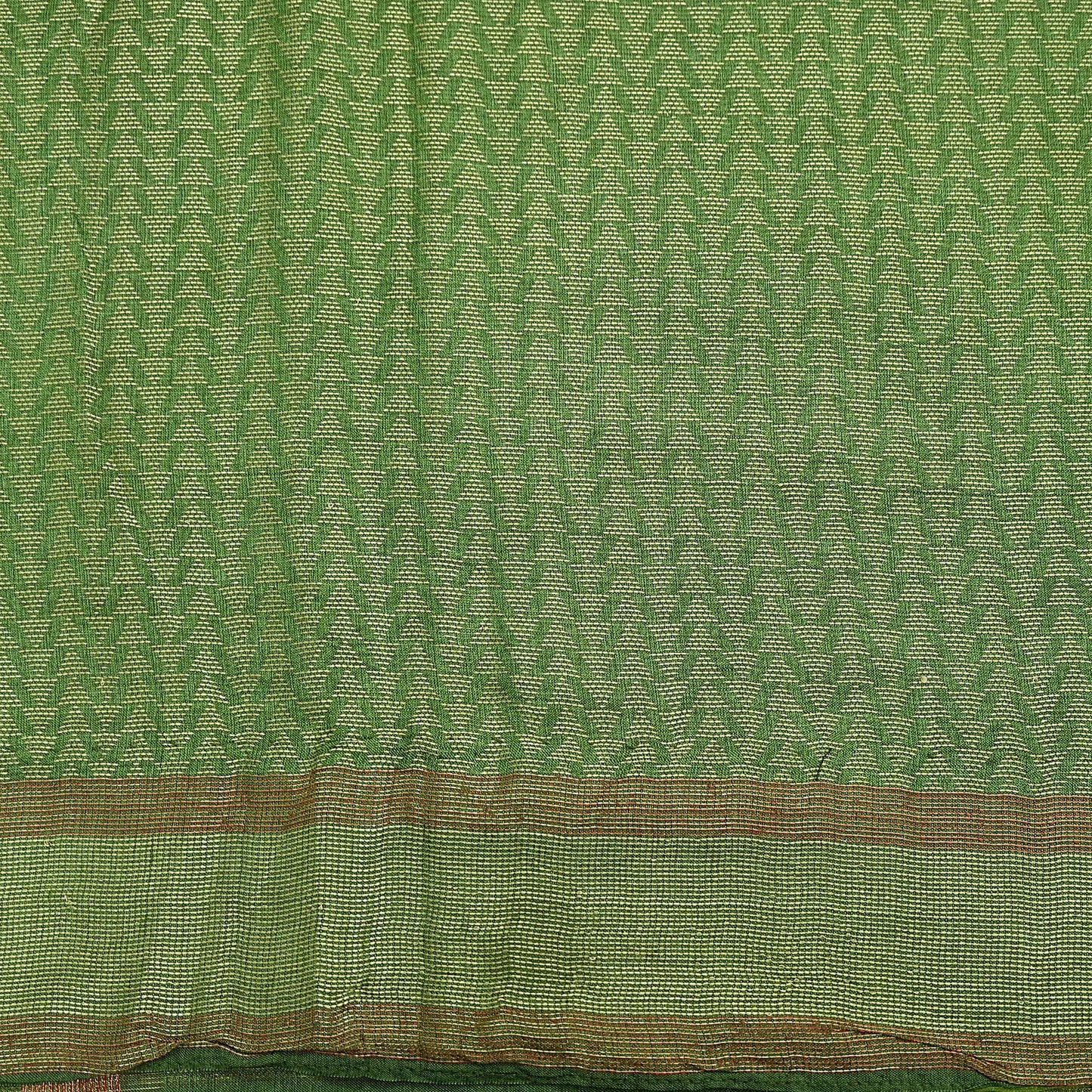 Indian Vintage Heavy Sari Green Pure Khadi Silk Handloom Saree Craft Fabric 5yd Ethnic Wear Dress making For Crafting Quilting