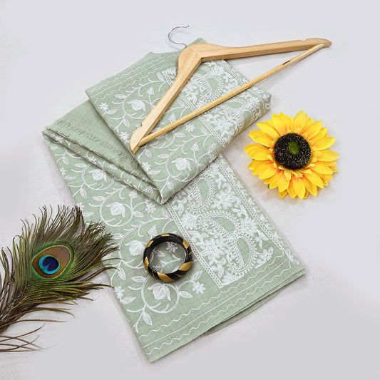 Vintage Ari hand Embroidered Wool Shawl Handcrafted Kashmiri Ari Work Wrap Green Floral Pure Woolen Scarf Christmas Gift for Her