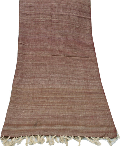 Indian Women Vintage Brown & beige Long Stole Pure Woolen Scarf Dupatta Scarves Sarong Wrap Veil Hijab Shawl Soft