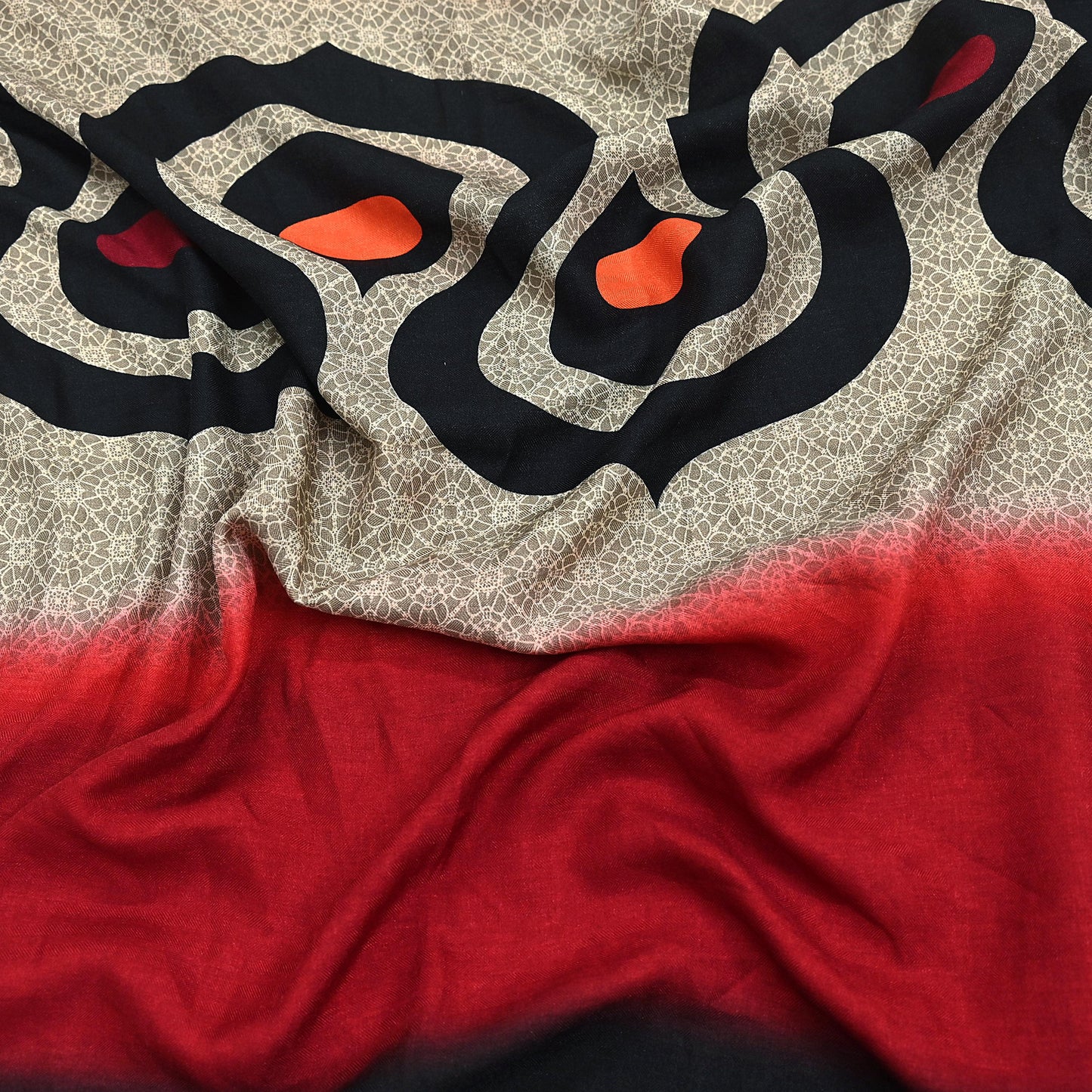 Indian Vintage Long Stole Woolen Scarf Dupatta Infinity Scarves Printed Sarong Wrap Craft Fabric Veil Woman Hijab Shawl Floral