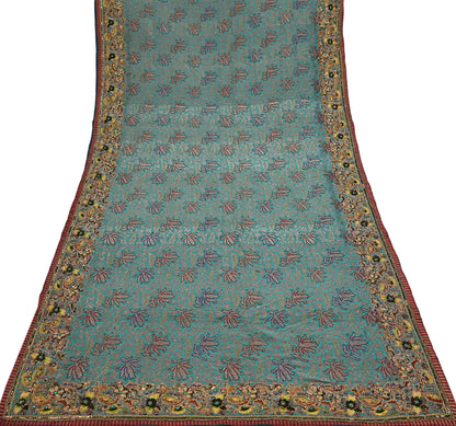 Pre-owned Green Pure Silk Brocade Saree, Handwoven Zardozi 5 yard Anamika Khanna Designer Wedding Saree Indian Bridal Wear Party Sari