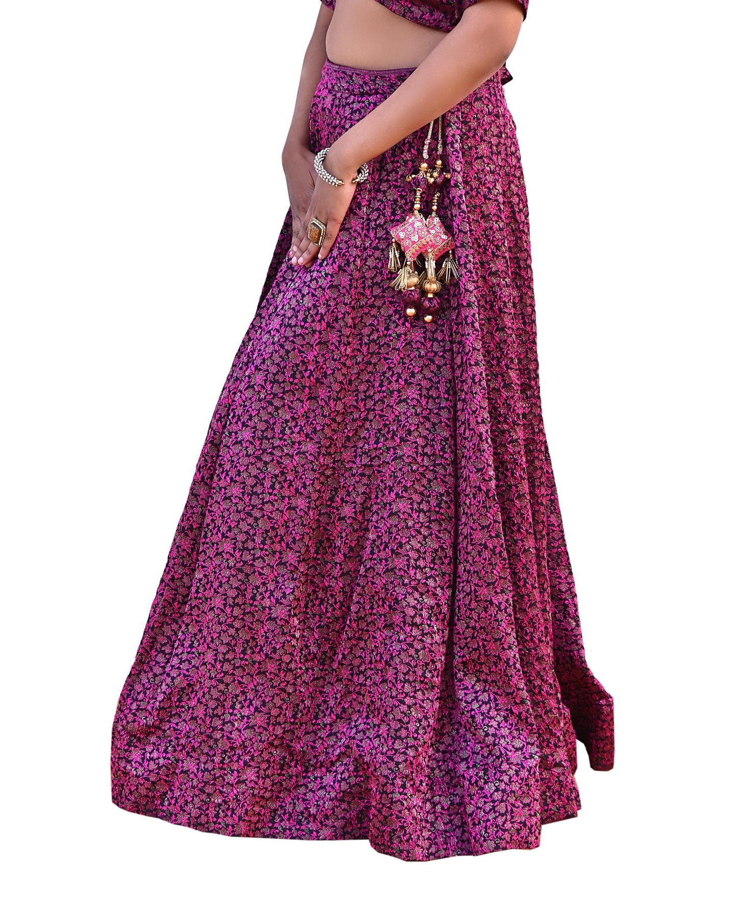 Black Pink Pure silk Heavy Handwoven Brocade Indian Bridal Outfit, 3pc Set Wedding Lehenga Choli Dupatta, Party Wear Reception Wear