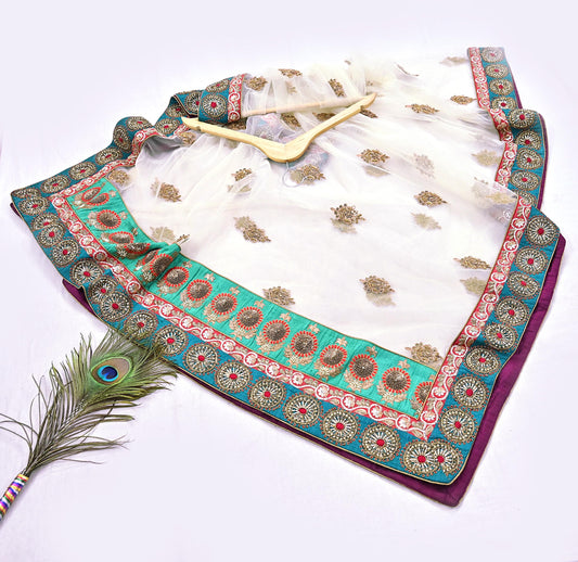 Indian Heavy Wedding Dupatta white Net Long Stole Hand Embroidered By Designer Sabyasachi Scarves Zardozi Bridal Veil