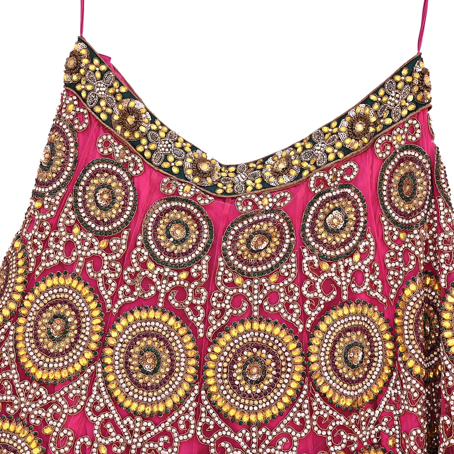 Indian Heavy Wedding pink Net/Mesh Hand Embroidered Lehenga/Skirt Designer By Manish Malhotra Bridal Wear Zardozi/ Dabka