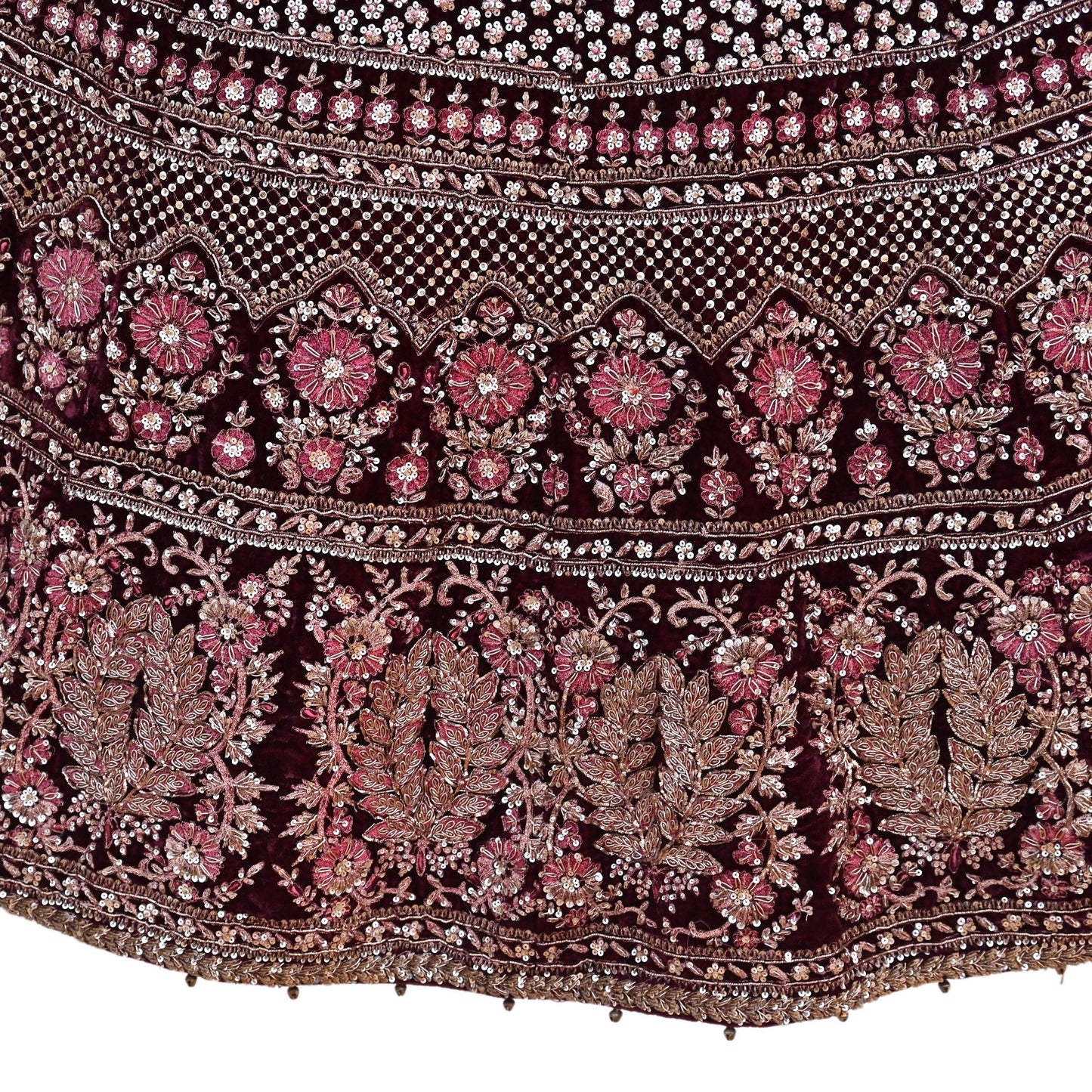 Manish Malhotra maroon Velvet Lehenga Skirt Heavy Zardozi Dabka Embroidery Indian Bridal Wear, Designer Couture Wedding Outfit