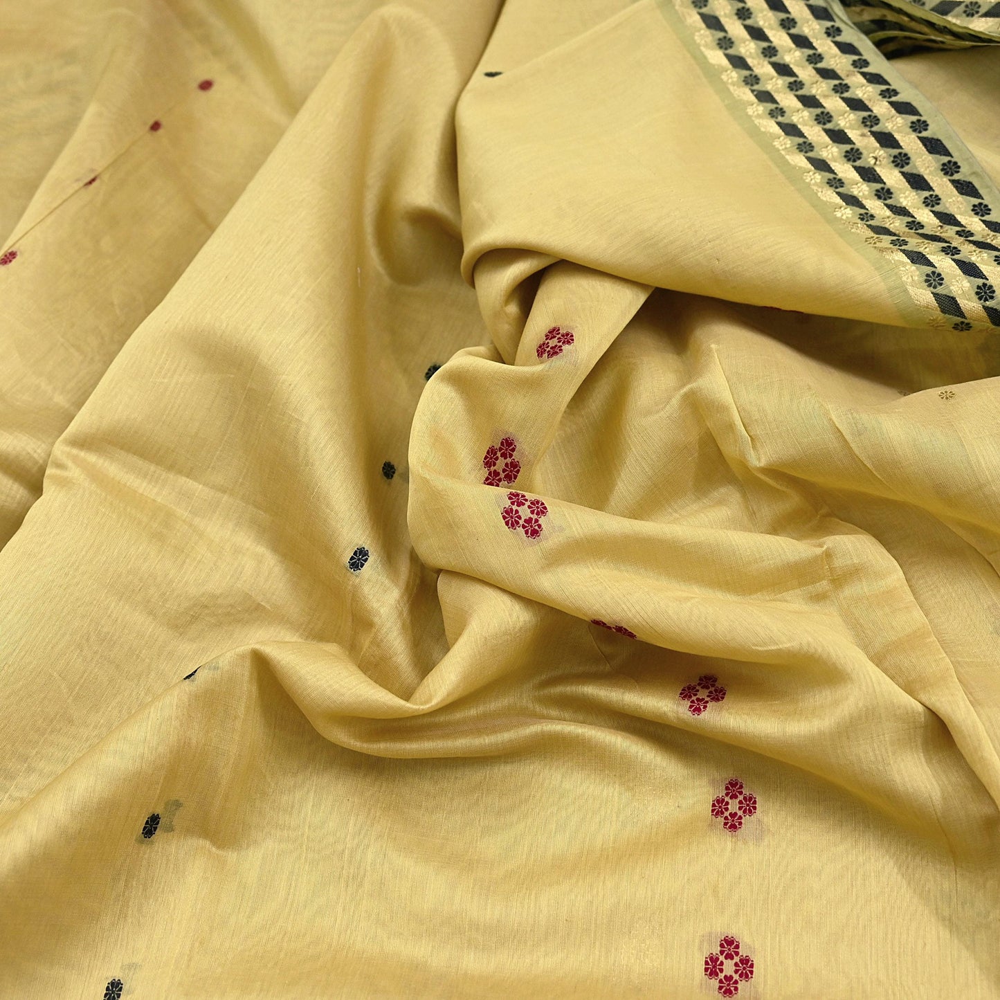 Indian Vintage Sari Beige Pure chanderi Silk Woven Sarees Fabric 5Yd Soft Zari Border Floral Dress making bollywood
