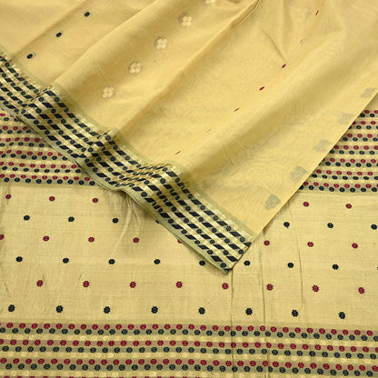 Indian Vintage Sari Beige Pure chanderi Silk Woven Sarees Fabric 5Yd Soft Zari Border Floral Dress making bollywood