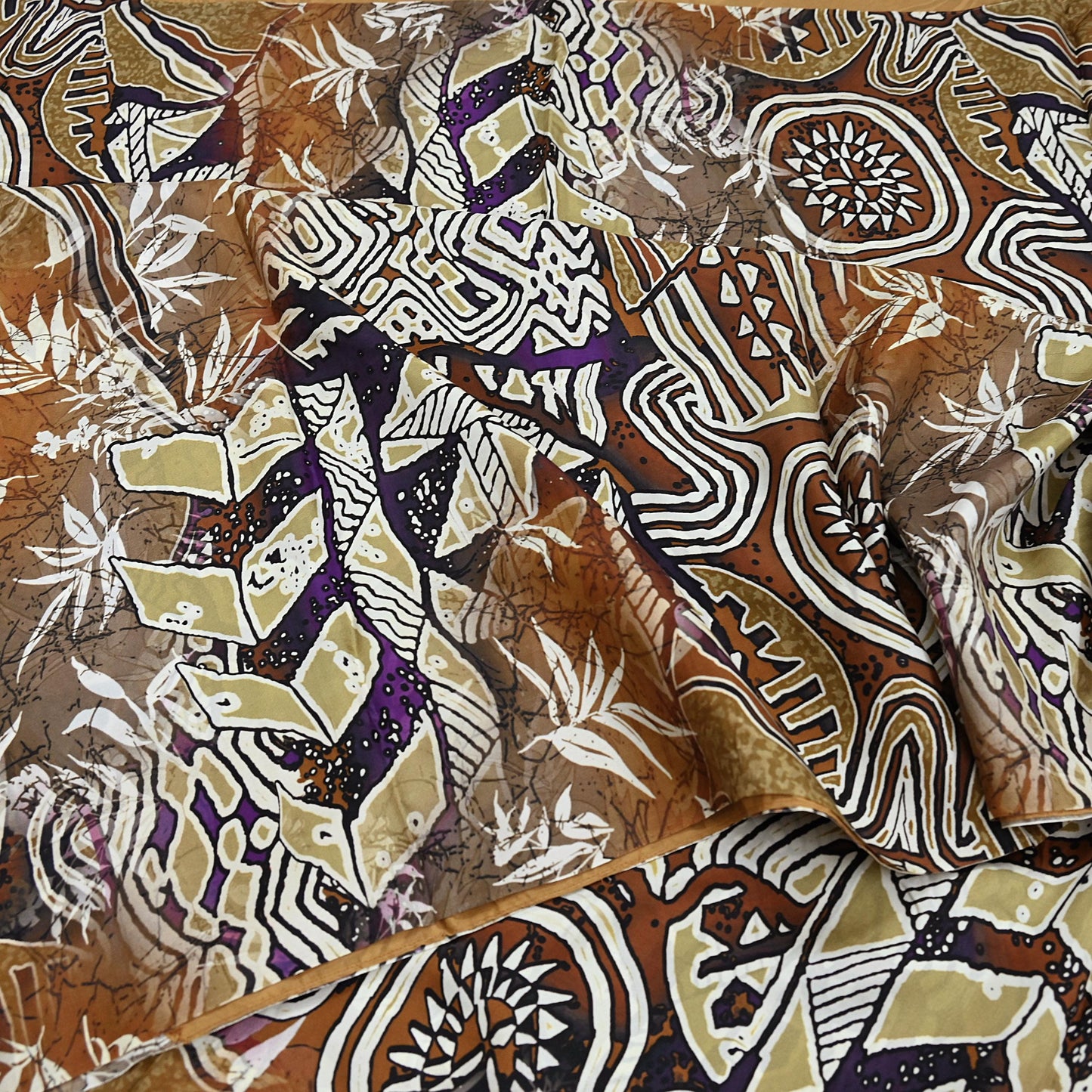 Indian Vintage Sari Pure Silk Printed Sarees 5yd Sewing Craft Fabric Dress Making Soft Quilting Crafting Upcycle Used Abstract