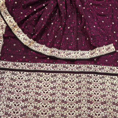 Vintage Black Banarasi Silk Saree Pure Satin Silk Handwoven Tanchoi Fabric with Paisley Weave 5 Yard Dressmaking Craft Material