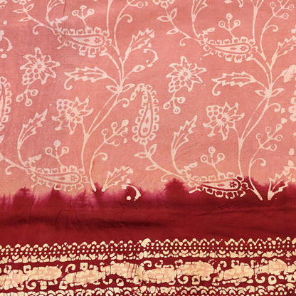Indian Vintage Sarees Batik Printed 100% Pure Silk Sari Craft Fabric 6Yd Soft Sewing Sarong Wrap Boho Dress Making For Crafting Quilting