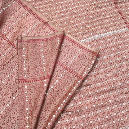 Vintage Brown Banarasi Silk Saree Pure Satin Silk Handwoven Tanchoi Fabric with Paisley Weave 5 Yard Dressmaking Craft Material