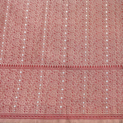 Vintage Brown Banarasi Silk Saree Pure Satin Silk Handwoven Tanchoi Fabric with Paisley Weave 5 Yard Dressmaking Craft Material