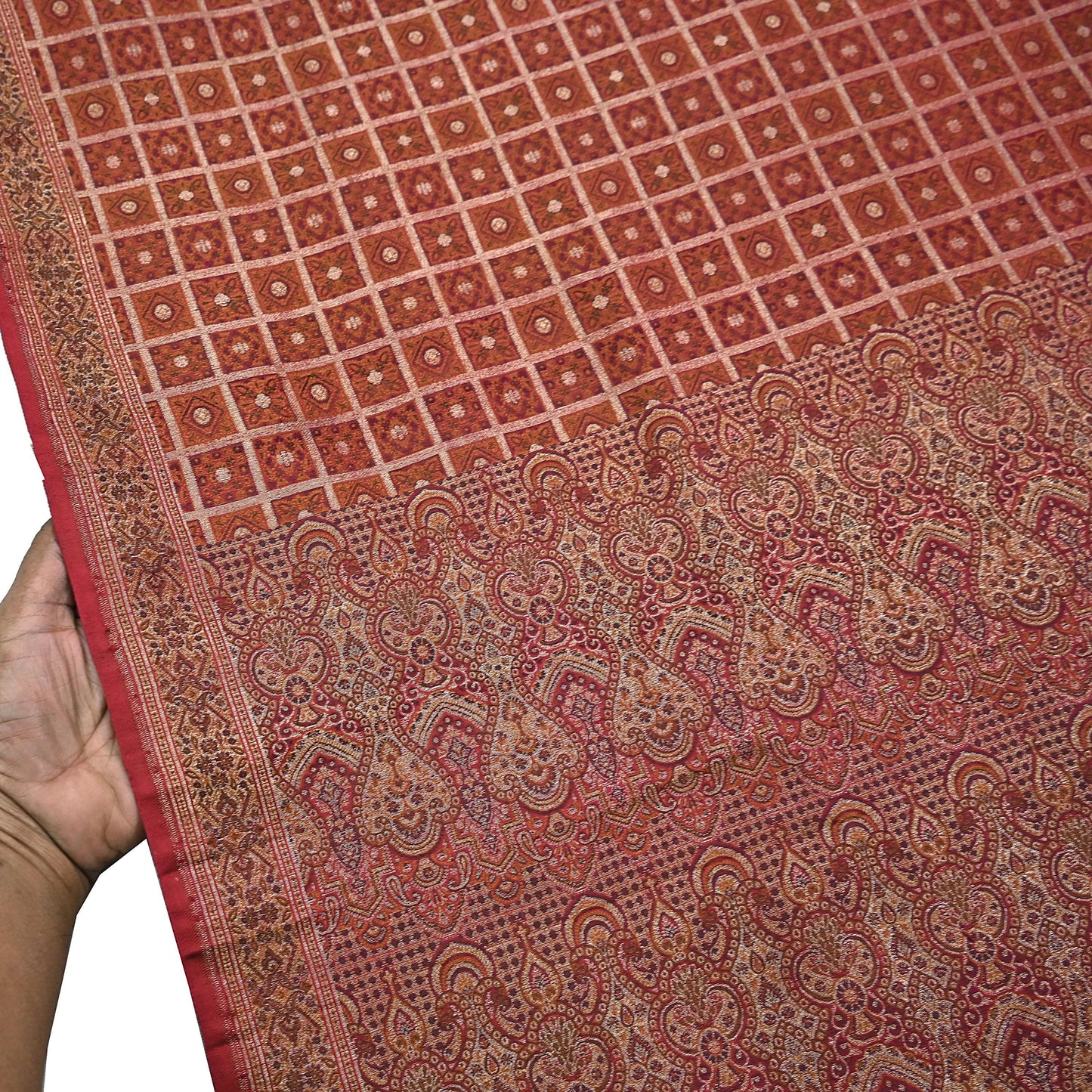 Indian Vintage Sari Maroon Heavy Wedding Pure Satin Silk Woven Banarasi Tanchoi Saree 5Yd Ethnic Craft Fabric Upcycle Bridal Heavy Sarees