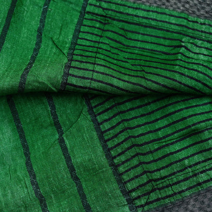 Indian Vintage Green Long Stole Pure Woolen Scarf Printed Dupatta Infinity Scarves Sarong Wrap Veil Woman Hijab Shawl Craft Fabric
