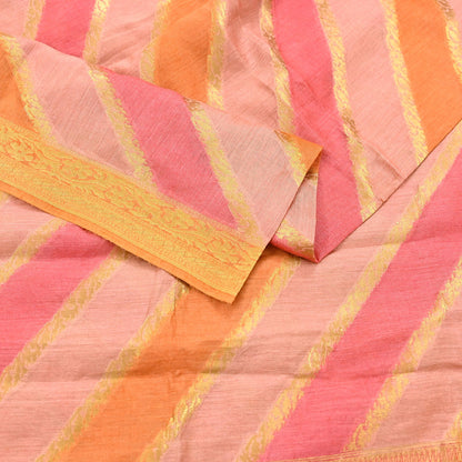 Indian Vintage Dupatta Long Stole Hand Woven Pure Chanderi Silk Scarves Veil Zari Soft Fringes Scarf Wrap Boho