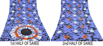 Indian Vintage Sari Purple & Black Pure Cotton Bandhani Printed Sarees Fabric 5yd Sewing Craft Fabric DressMaking Soft