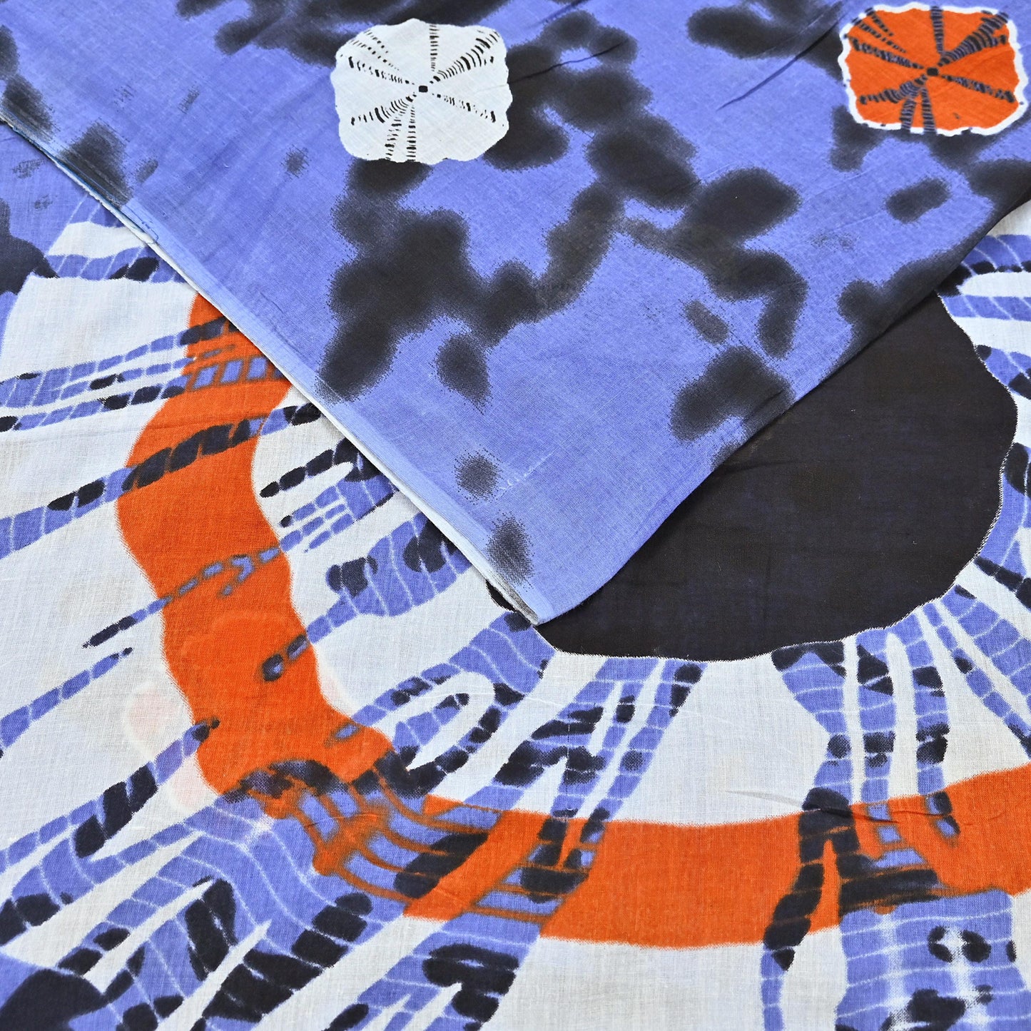 Indian Vintage Sari Purple & Black Pure Cotton Bandhani Printed Sarees Fabric 5yd Sewing Craft Fabric DressMaking Soft