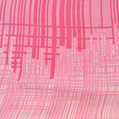 Indian Vintage Pink Pure Crepe Silk Saree Floral Print 5 Yards Soft Sewing Fabric for Dressmaking, Quilting, Crafting Upcycling