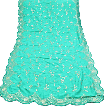 Abu Jani Bridal Lehenga Set Green Banarasi Raw Silk Handwoven Designer Couture Outfit Wedding Lehenga with Dupatta