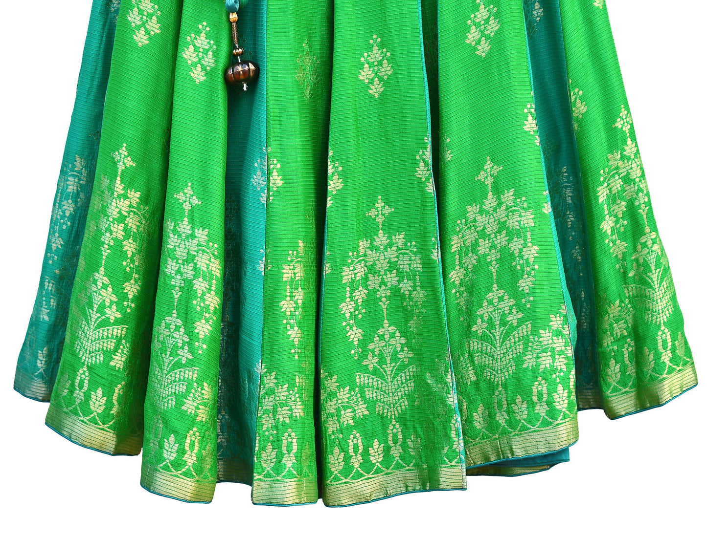 Abu Jani Bridal Lehenga Set Green Banarasi Raw Silk Handwoven Designer Couture Outfit Wedding Lehenga with Dupatta
