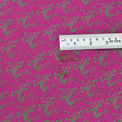 Vintage Purple & Green Banarasi Silk Saree Pure Satin Silk Handwoven Tanchoi Fabric with Floral Weave 5 Yard Dressmaking Craft Material