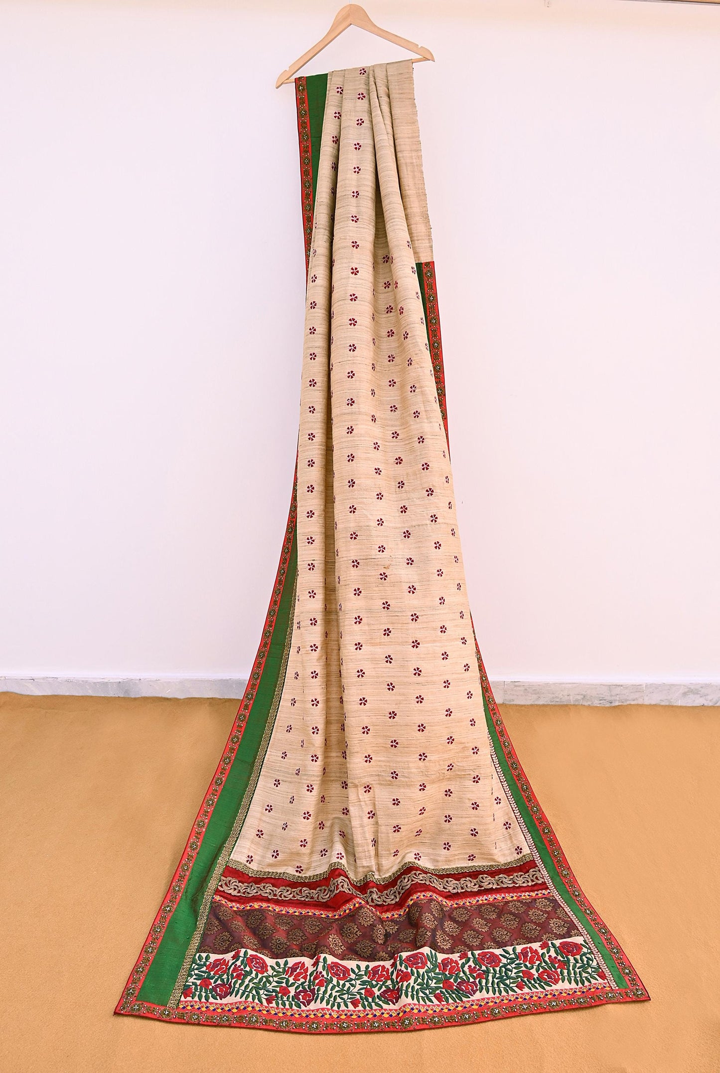 Indian Pre-owned Saree Pure Khadi Silk Hand Embroidered Banarasi Sabyasachi Designer Sari 6Yd Soft Ethnic Bollywood Party saree