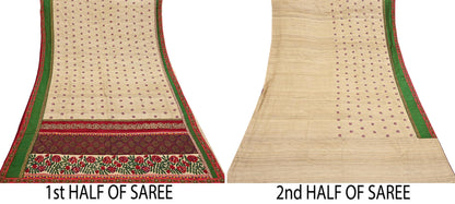 Indian Pre-owned Saree Pure Khadi Silk Hand Embroidered Banarasi Sabyasachi Designer Sari 6Yd Soft Ethnic Bollywood Party saree