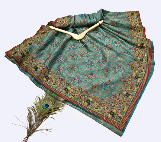 Pre-owned Green Pure Silk Brocade Saree, Handwoven Zardozi 5 yard Anamika Khanna Designer Wedding Saree Indian Bridal Wear Party Sari