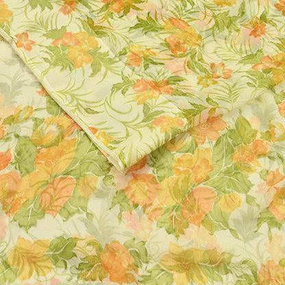 Vintage Saree Ivory Pure Chiffon Silk Printed Sari Craft Fabric Sewing 5Yard Soft quilting crafting dress making