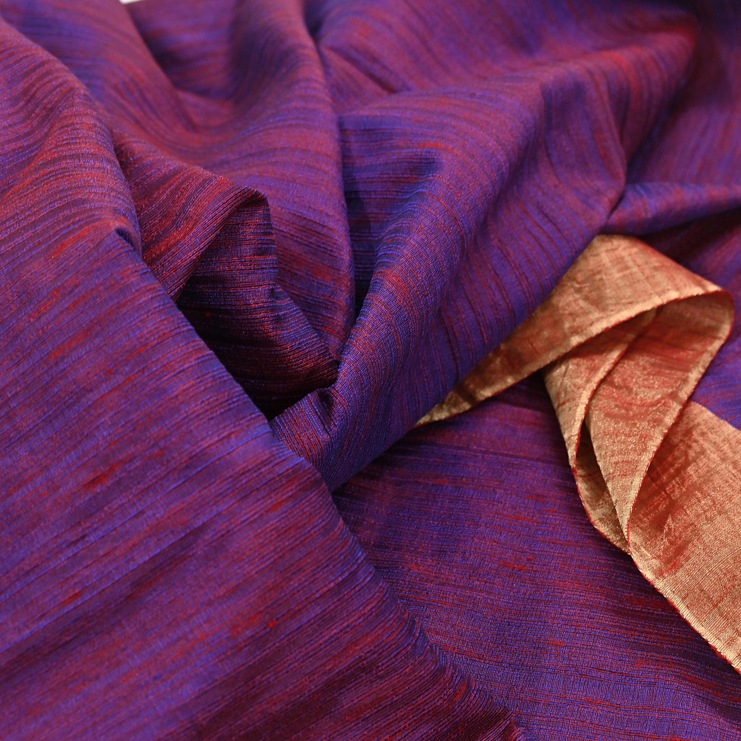 Indian Vintage Blue & Purple Saree Khadi Handloom Hand Embroidered Sari Craft Fabric 6yd Ethnic Fringes Dress making with blouse