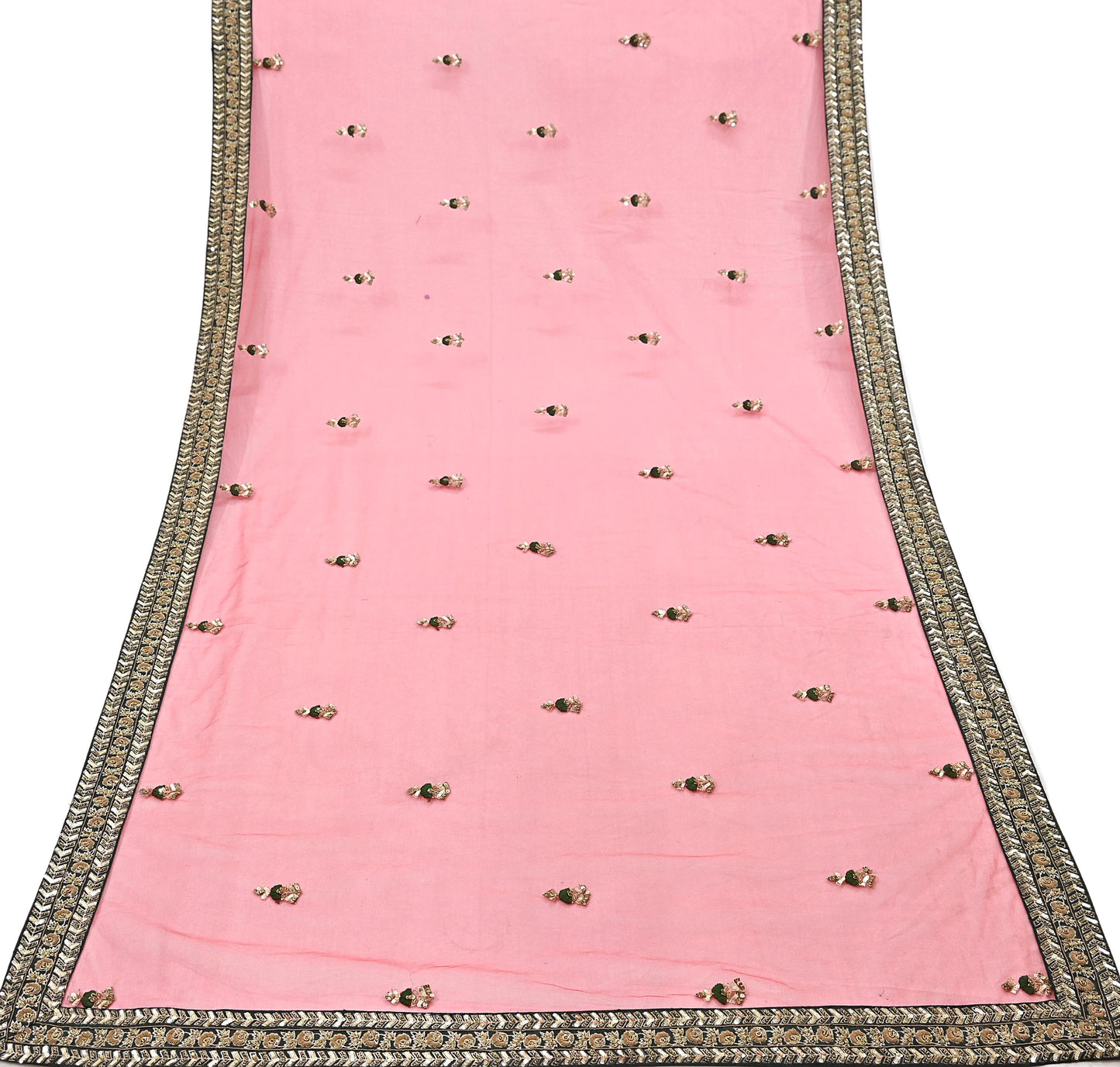 Indian Heavy Wedding Dupatta Red Net Long Stole Hand Embroidered By Designer Sabyasachi Scarves Zardozi Bridal Veil