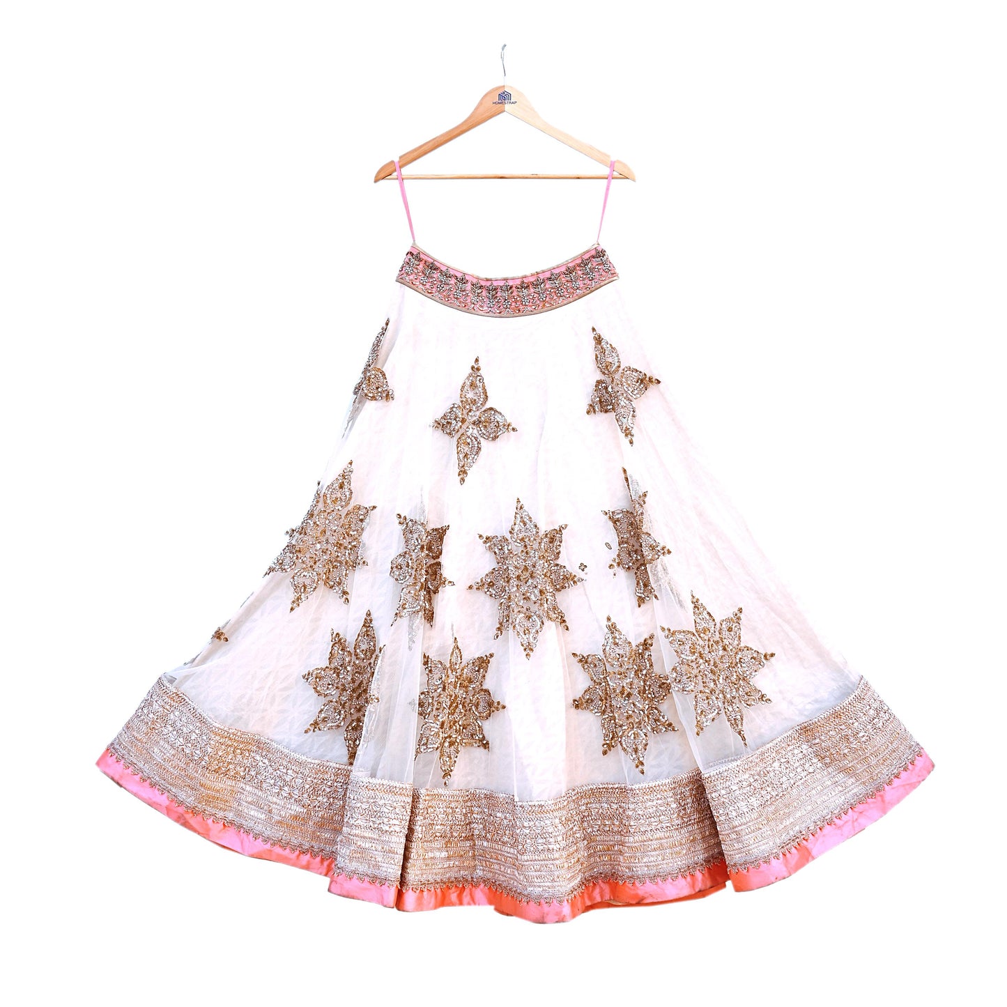 Anushree Reddy Pink White Net Lehenga Set Heavy Hand Embroidered Bridal Lehenga 3pcs Bollywood Wedding Wear Indian Outfit
