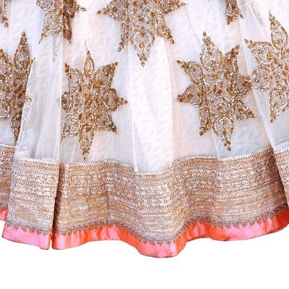 Anushree Reddy Pink White Net Lehenga Set Heavy Hand Embroidered Bridal Lehenga 3pcs Bollywood Wedding Wear Indian Outfit
