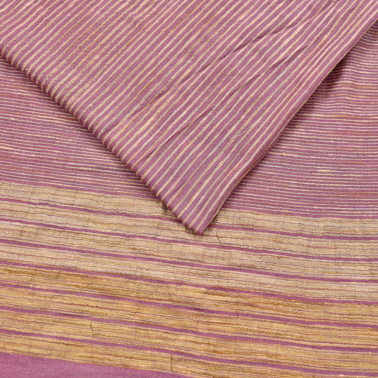 Indian Vintage Heavy Sari Pink Pure Khadi Silk Handloom Saree Craft Fabric 5yd Ethnic Wear Dress making For Crafting Quilting