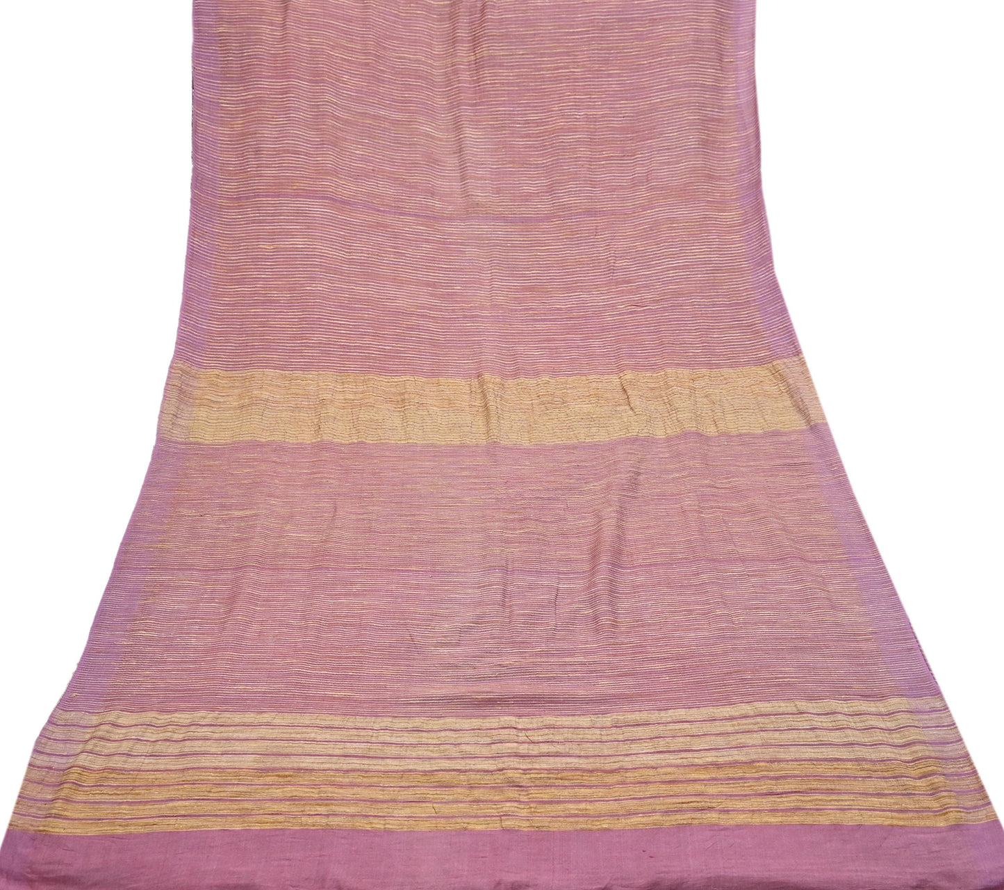 Indian Vintage Heavy Sari Pink Pure Khadi Silk Handloom Saree Craft Fabric 5yd Ethnic Wear Dress making For Crafting Quilting
